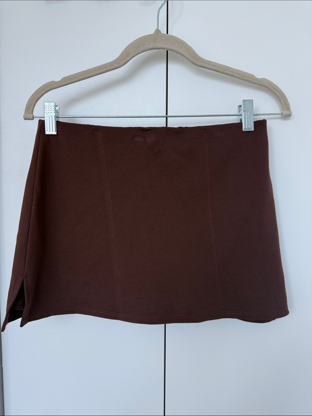Chocolate brown mini skirt S